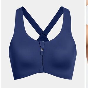 Navy Blue Knix Catalyst Front Zip Sports Bra - size 5